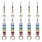 Glass Teardrop Window Hanging Suncatchers, with Malaysia Jade & Quartz Crystal & 7 Chakra Glass Beads, Tree of Life Pendants Decorations Ornaments, Colorful, 369x20.5mm