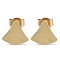 PVD Vacuum Plating 304 Stainless Steel Stud Earrings for Women, Golden, Triangle, 9.5x10mm