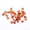 Brass Bead Cap Pendant Bails, for Globe Glass Bubble Cover Pendant Making, Rose Gold, 8x6.5mm, Hole: 2mm, 100pcs/bag