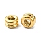 Ion Plating(IP) 304 Stainless Steel European Beads, Large Hole Beads, Grooved Beads, Column, Golden, 14.5x9mm, Hole: 6mm