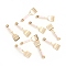 Alloy Enamel Pendants, Slice, Golden, for DIY Jewelry Making, Lavender Blush, 24x8x3mm, Hole: 1.4mm