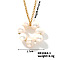 Chic Sweet Donut Brass Freshwater Pearl Pendant Necklace for Women, 400mm