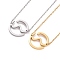 304 Stainless Steel Wave Pendant Necklace for Women, Mixed Color, 16.46 inch(41.8cm)