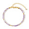 Bohemian Style Faceted Round Natural Amethyst Bead Bracelets Women's Fashion Jewelry, Inner Diameter: 6-1/2~6-3/4 inch(16.5~17cm)