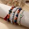 Bohemian Glass Beaded Stretch Bracelet Sets, Stackable Bracelets for Women