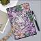 DIY Diamond Painting Notebook Kits, Including Acrylic Rhinestones Bag, Diamond Sticky Pen, Tray Plate and Glue Clay, Tiger, 210x150mm