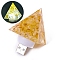 Gemstone Resin USB Lamp, Healing Stone Night Light, for Meditation, Yoga Decorations, Pyramid, Yellow, 60x40mm