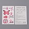 30 Sheets Temporary Tattoos Stickers, Body Art Paper Stickers, Breast Cancer Pink Awareness Ribbon, Ribbon Pattern, 12x7.6x0.02cm