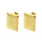 304 Stainless Steel Stud Earring Findings, with Loop, Rectangle, 25x17mm, Hole: 2.5mm, Pin: 10.5x0.5mm.