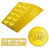 15 Sheets Gold Foil Paper Picture Stickers STIC-WH0025-002-3