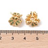 Brass Micro Pave Cubic Zirconia Beads KK-B100-51G-02-3