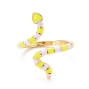 Snake Wrap Enamel Cuff Ring for Women RJEW-C004-25-RS-2