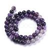 Natural Lepidolite/Purple Mica Stone Beads Strands G-K415-8mm-3