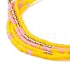 Adjustable Glass Bead Braided Bead Bracelets BJEW-JB08952-03-4