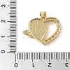 Brass & Shell & Clear Cubic Zirconia Pendants KK-I712-06G-3