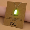 Synthetic Luminous Stone Pendant Necklaces PW-WG199E1-03-1