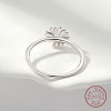 Rhodium Plated 925 Sterling Silver Daisy Flower Finger Ring for Women KN3229-2-3
