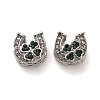 Alloy Rhinestone European Beads FIND-Q115-09P-1