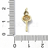 Brass Micro Pave Claer Cubic Zirconia Charms KK-H475-50G-03-3