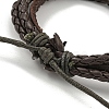 PU Imitation Leather Braided Cord Bracelets BJEW-P329-02AS-4