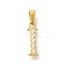 Ion Plating(IP) 304 Stainless Steel Micro Pave Cubic Zirconia Pendants STAS-H228-02G-01-1