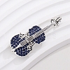 Musical Guitar Rhinestone Lapel Pin MUSI-PW0002-018H-1