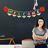 Welocome & School Supplies Paper Banners DIY-WH0453-42-5