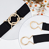 GOMAKERER 4Pcs 4 Colors Polyester Elastic Corset Belts with Alloy Ring Buckle AJEW-GO0001-40-3