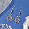 Star of David Alloy Dangle Earrings for Women Men EJEW-JE05840-2
