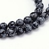 Natural Snowflake Obsidian Round Bead Strands X-G-J303-09-8mm-3
