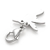 Non-Tarnish 201 Stainless Steel Bird Pendant Decorations HJEW-JM00652-01-4