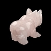 Natural Rose Quartz Carved Healing Rhinoceros Figurines DJEW-M008-02I-4