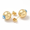 Enamel Evil Eye Stud Earrings EJEW-E274-01G-04-2