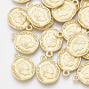 Smooth Surface Alloy Coin Pendants X-PALLOY-S117-093-2