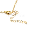Alloy with Clear Cubic Zirconia Pendant Necklace for Women NJEW-G107-02G-3