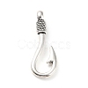 Tibetan Style Alloy Hook Clasps PALLOY-P293-066AS-2