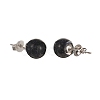 Natural & Synthetic Gemstone Bead Stud Earrings for Women or Men EJEW-JE04626-6