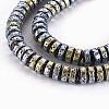 Electroplated Natural Lava Rock Beads Strands X-G-T114-69H-3