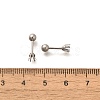 304 Stainless Steel Stud Earring Findings STAS-F311-18P-02C-3