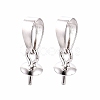 Anti-Tarnish Rhodium Plated 925 Sterling Silver Snap on Bails STER-N016-21P-1