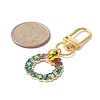 Christmas Theme Alloy Enamel Pendant Decorations HJEW-JM00979-4