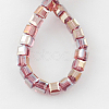 Electroplate Glass Beads Strands EGLA-R030-6x6mm-13-2