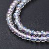 Electroplate Glass Beads Strands EGLA-K014-A-AB01-4