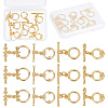 CREATCABIN 12 Sets 4 Styles Brass Toggle Clasps KK-CN0001-97-1