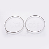 316 Surgical Stainless Steel Hoop Earrings Findings X-STAS-K146-039-35mm-1