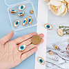 HOBBIESAY 10Pcs Evil Eye Enamel Pins JEWB-HY0001-28-4