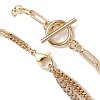 2Pcs 2 Styles Brass Twist Chain Bracelets and Paperclip Chain Bracelets for Women Men BJEW-JB10593-5