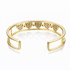 Brass Micro Pave Cubic Zirconia Cuff Bangles BJEW-T018-13G-NF-2