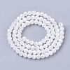 Faceted(32 Facets) Electroplate Glass Beads Strands X-EGLA-R018-4mm-7-2
