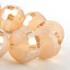 Faceted Round Electroplate Glass Bead Strands EGLA-S130-10mm-05-1